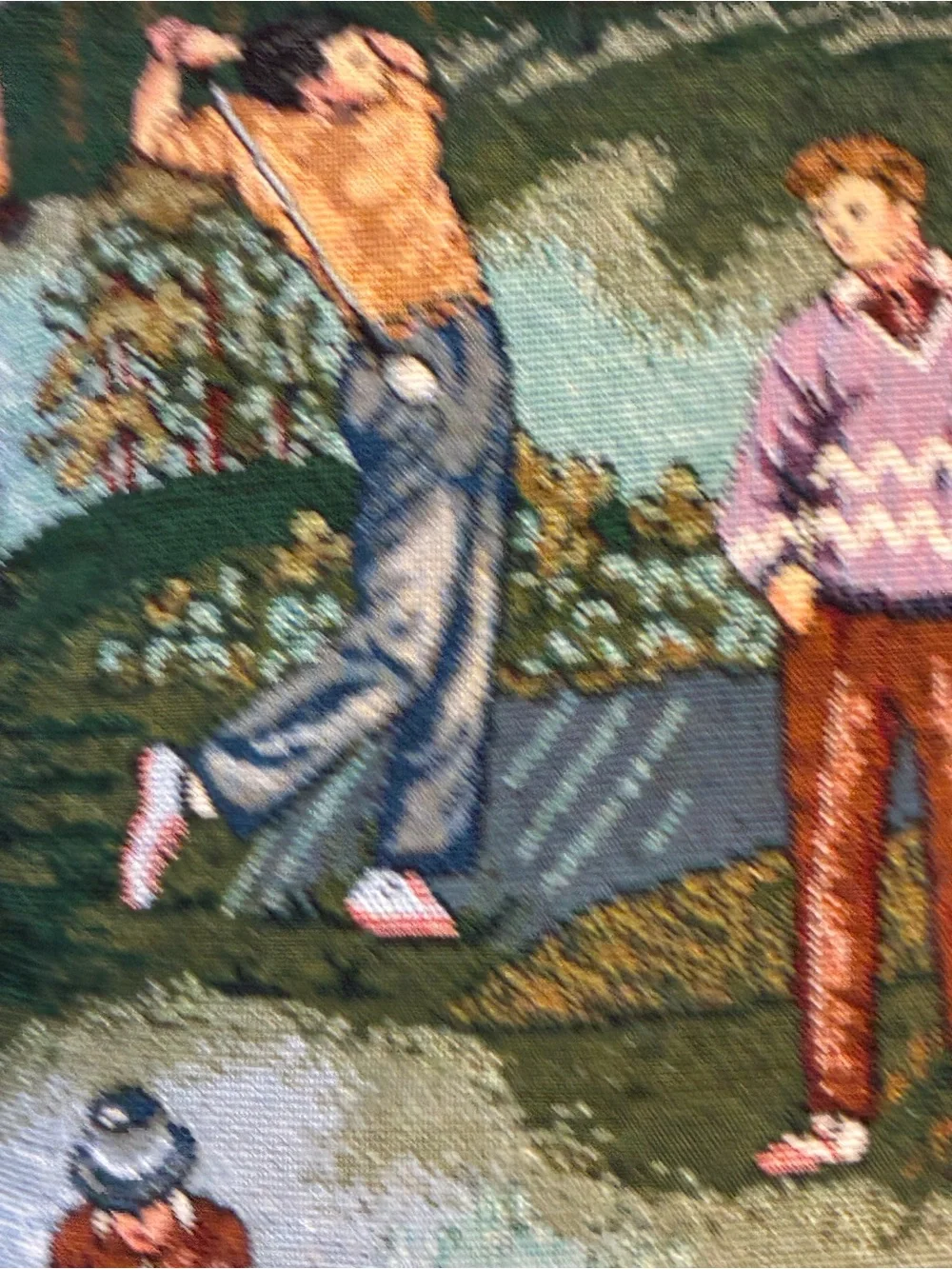 tapestry golf throw pillow by fairway collections 17x17